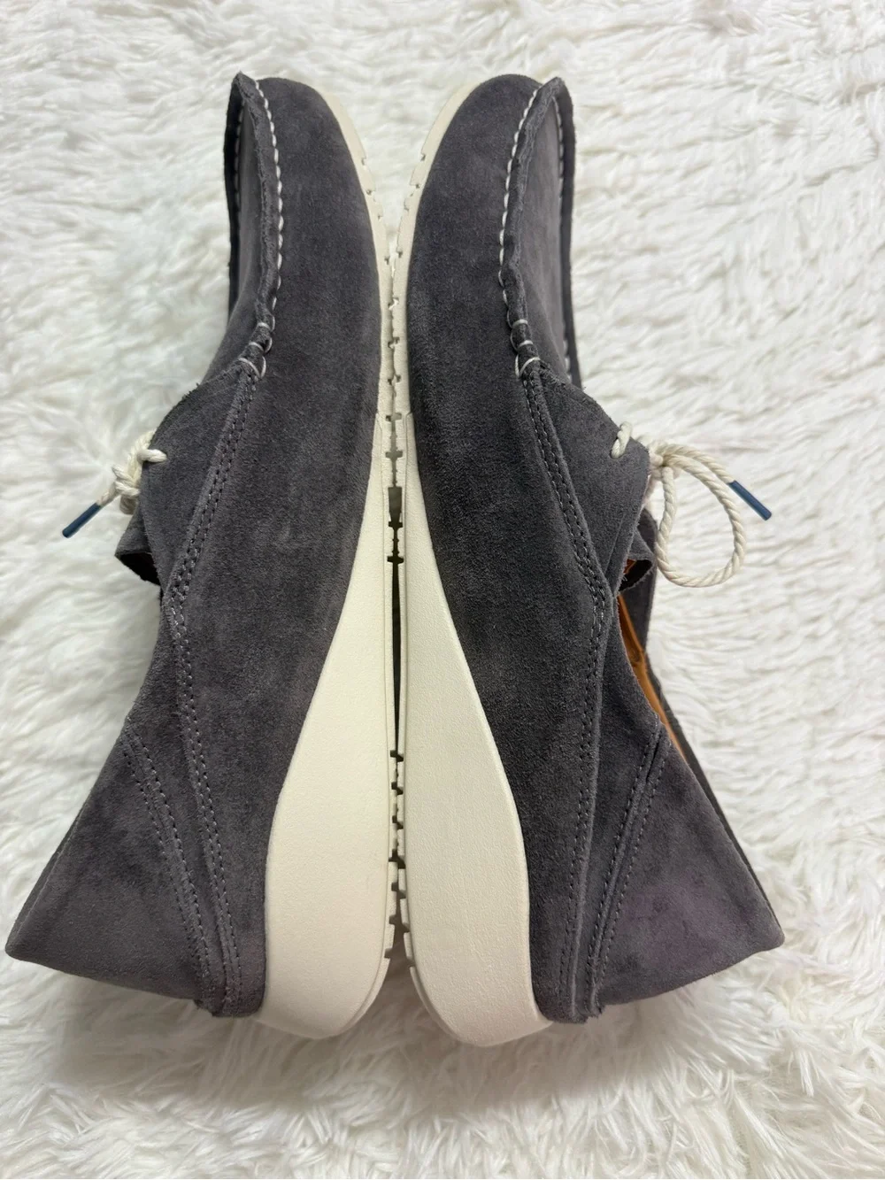 OluKai Ka’a Driver Men’s Size 14 Gray Suede Leather Moccasin Shoes